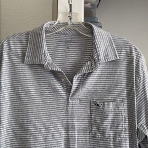 Grey Striped Vineyard Vines Polo